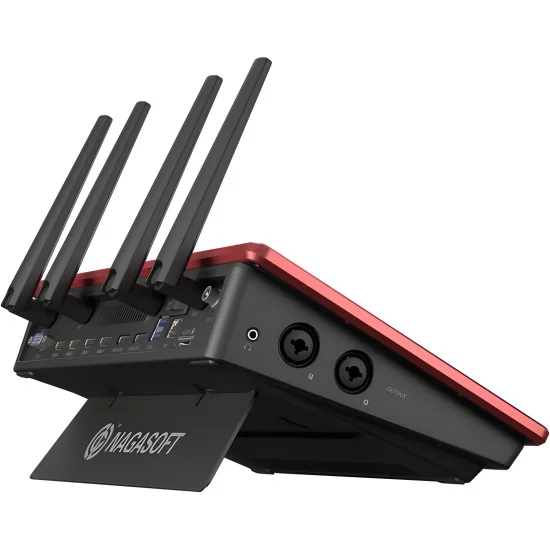 Nagasoft NSCaster X2 | Mélangeur streaming audio-vidéo 4K, LAN, Wi-Fi, 5G, NDI, 4x HDMI, XLR