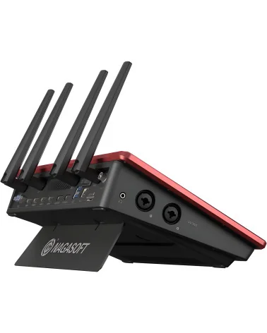 Nagasoft NSCaster X2 | Mélangeur streaming audio-vidéo 4K, LAN, Wi-Fi, 5G, NDI, 4x HDMI, XLR