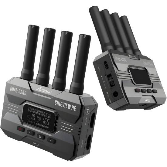 Accsoon CineView HE SET | Wireless Video Transmission 350m, HDMI, Loop, USB-C Video, TX/RX System