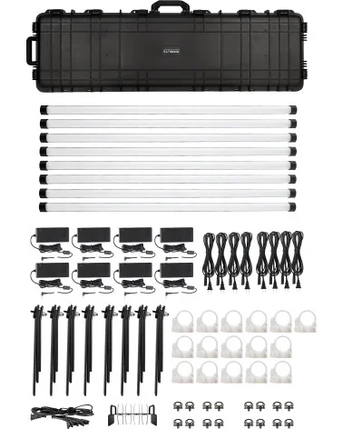 Nanlite PavoTube II 30XR 8 KIT | LED Tube Light, 8 Tubes Set, RGBWW, 2700-12000K