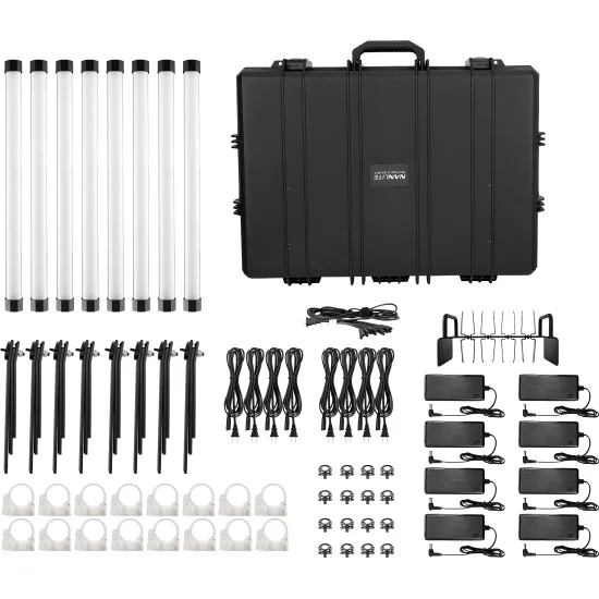 Nanlite PavoTube II 15XR 8 KIT | Éclairage tube LED, 8 tubes, RGBWW, 2700-12000K