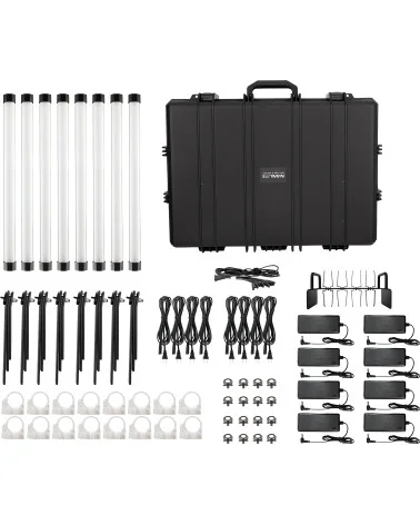 Nanlite PavoTube II 15XR 8 KIT | Éclairage tube LED, 8 tubes, RGBWW, 2700-12000K