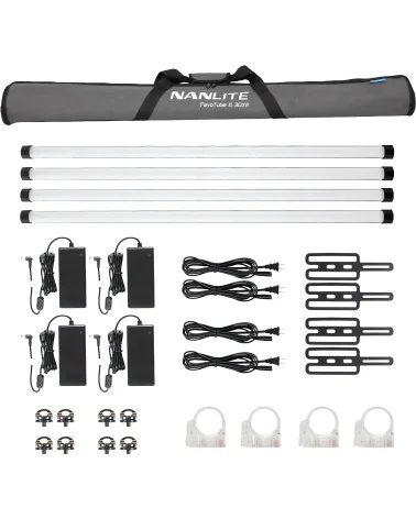 Nanlite PavoTube II 30XR 4 KIT | LED Tube Light, 4 Tubes Set, RGBWW, 2700-12000K