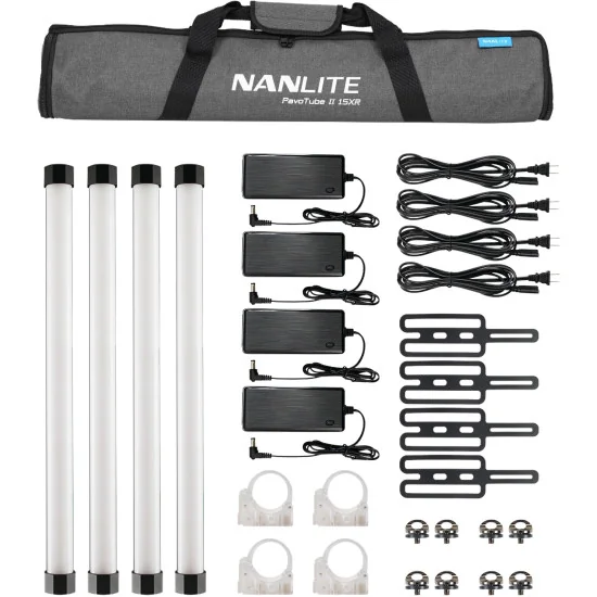 Nanlite PavoTube II 15XR 4 KIT | Éclairage tube LED, 4 tubes, RGBWW, 2700-12000K