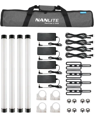 Nanlite PavoTube II 15XR 4 KIT | Éclairage tube LED, 4 tubes, RGBWW, 2700-12000K