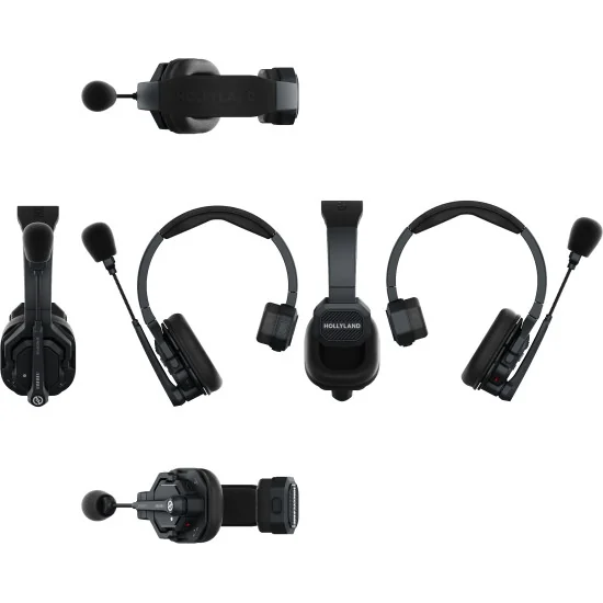Hollyland Solidcom SE 5S Global Version | Full-Duplex Wireless Intercom System with 5 Headsets ENC