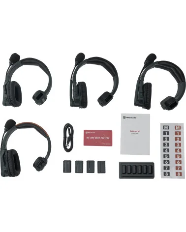 Hollyland Solidcom SE 4S Global Version | Full-Duplex Wireless Intercom System with 4 Headsets ENC