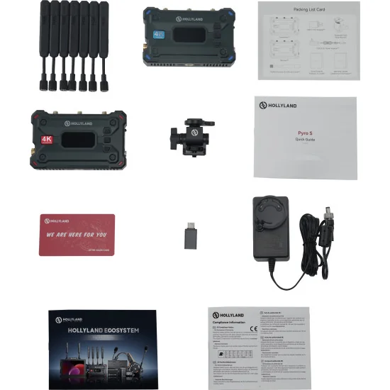 Hollyland Pyro S (TX+RX) | 4K Wireless Video Transmission 400m, HDMI, SDI, TX/RX System