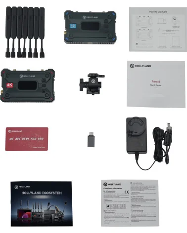 Hollyland Pyro S (TX+RX) | 4K Wireless Video Transmission 400m, HDMI, SDI, TX/RX System