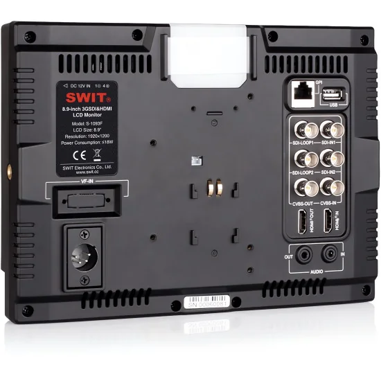 SWIT S-1093F 9" | Professional Broadcast Mobile Monitor SDI, HDMI, BNC