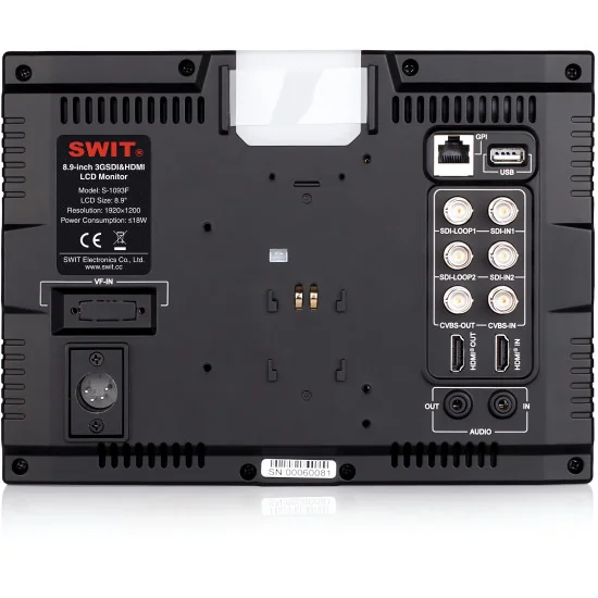 SWIT S-1093F 9" | Professional Broadcast Mobile Monitor SDI, HDMI, BNC