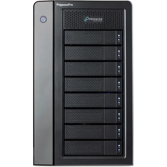 Promise PegasusPro R8 32TB | NAS Server RAID 8x 4TB SATA HDD, RJ45 10GbE, 1GbE, Thunderbolt 3, USB-C