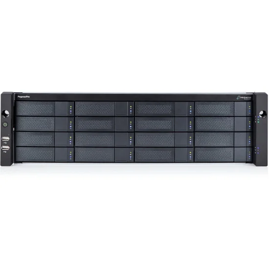 Promise PegasusPro R16 128TB | NAS Server RAID 16x 8TB SATA HDD, RJ45 10GbE, 1GbE, Thunderbolt 3, USB-C