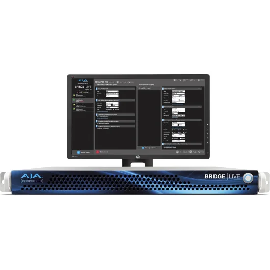 AJA Bridge Live 12G | Encodeur, décodeur, transcodeur, NDI, IP Streaming, SDI 4 canaux