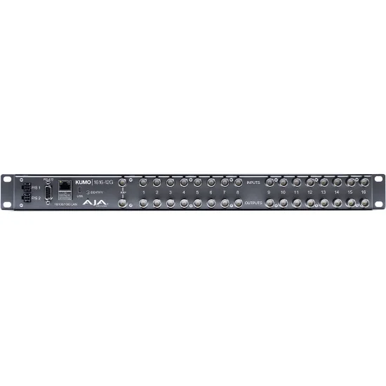 AJA KUMO 1616 12G | Compact 16x16 12G-SDI Router, Video Matrix Switcher