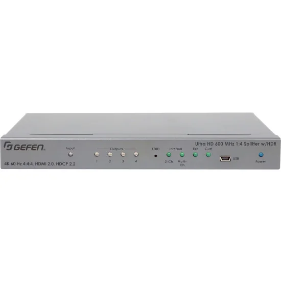 Gefen EXT-UHD600-14 | 4K HDMI Splitter 1:4 600MHz, HDCP 2.2, HDR