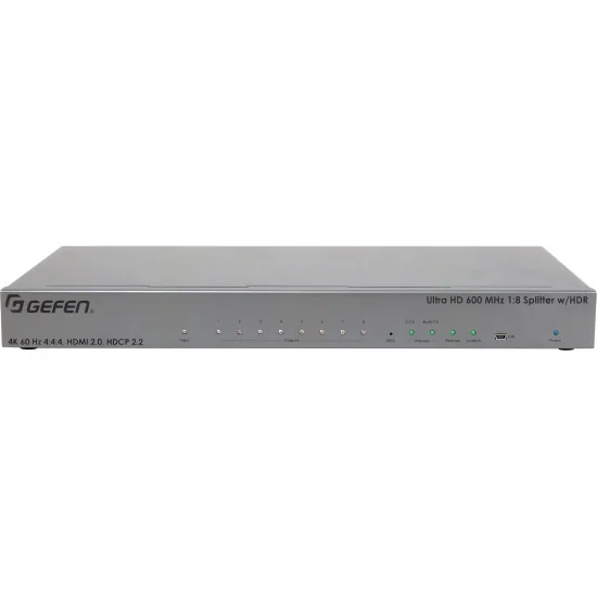 Gefen EXT-UHD600-18 | 4K HDMI Splitter 1:8 600MHz, HDCP 2.2, HDR