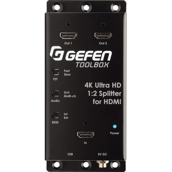 Gefen GTB-HD4K2K-142C-BLK | 4K Ultra HD HDMI Splitter 1:2 300MHz, HDCP