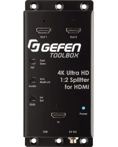 Gefen GTB-HD4K2K-142C-BLK | Répartiteur HDMI 4K Ultra HD 1:2 300MHz, HDCP