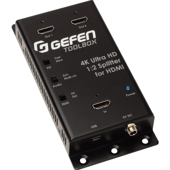 Gefen GTB-HD4K2K-142C-BLK | Répartiteur HDMI 4K Ultra HD 1:2 300MHz, HDCP