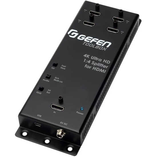 Gefen GTB-HD4K2K-144C-BLK | Répartiteur HDMI 4K Ultra HD 1:4 300MHz, HDCP