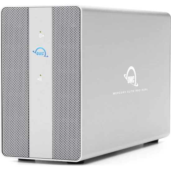 OWC Mercury Elite Pro Dual 8TB | Disque Dur RAID 2x 4TB SATA HDD, Thunderbolt 3, USB-C