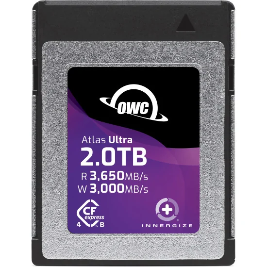 OWC Atlas Ultra CFexpress Type B 2TB | Carte mémoire, Vitesse d'écriture 3000MB/s