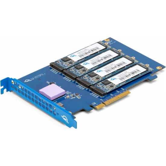 OWC Accelsior 4M2 8TB | Disque Dur PCIe RAID Interne 4x 2TB NVMe M.2 SSD Carte Adaptateur