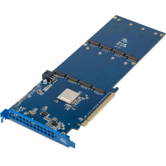 OWC Accelsior 8M2 4TB | Disque Dur PCIe RAID Interne 8x 480GB NVMe M.2 SSD Carte Adaptateur