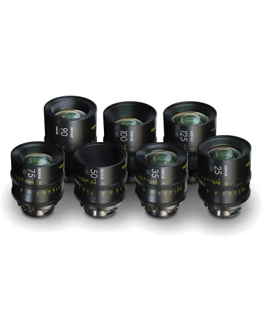 DZOFilm Vespid Prime 7-Lens Kit (25/35/50/75/100/125 T2.1 + Macro 90 T2.8) PL Mount