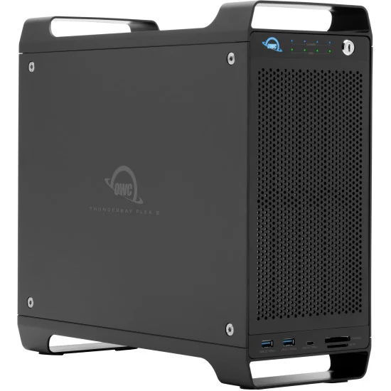 OWC ThunderBay Flex 8 18TB | RAID Array 4x 500GB NVMe U.2 SSD + 4x 4TB SATA HDD, Thunderbolt 3, USB-C