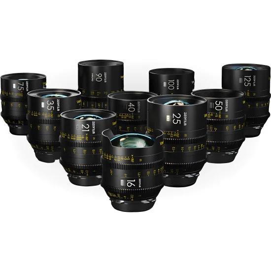 DZOFilm Vespid Prime 10-Lens Kit (16 T2.8 + 21/25/35/40/50/75/100/125 T2.1 + Macro 90) PL EF | Full Frame Cine Lenses