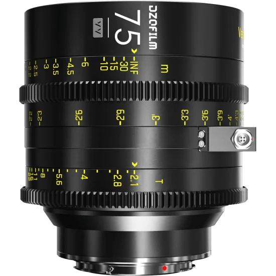 DZOFilm Vespid Cyber 75mm T2.1 PL & EF Mount (VV/FF) | Full Frame Cine Lens with Data Interface