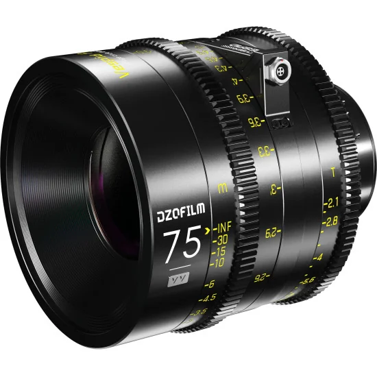 DZOFilm Vespid Cyber 75mm T2.1 PL & EF Mount (VV/FF) | Full Frame Cine Lens with Data Interface