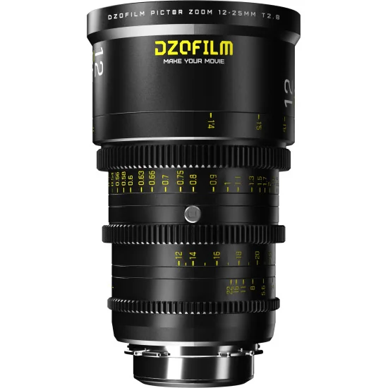 DZOFilm Pictor Zoom 12-25mm T2.8 Black PL & EF Mount (S35) | Parfocal Cine Lens for Super 35mm