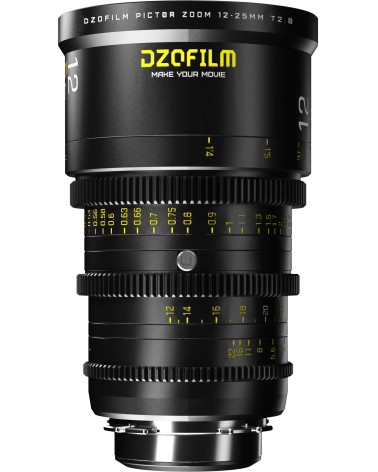 DZOFilm Pictor Zoom 12-25mm T2.8 Black PL & EF Mount (S35) | Objectif Cinéma parfocal Super 35mm