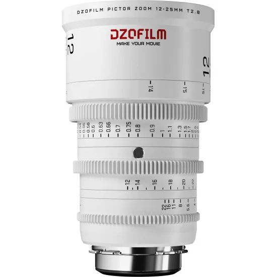 DZOFilm Pictor Zoom 12-25mm T2.8 White PL & EF Mount (S35) | Objectif Cinéma parfocal Super 35mm