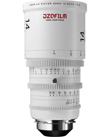 DZOFilm Pictor Zoom 14-30mm T2.8 White PL & EF Mount (S35) | Parfocal Cine Lens for Super 35mm