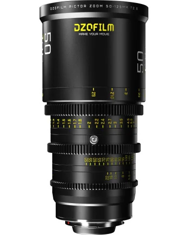 DZOFilm Pictor Zoom 50-125mm T2.8 Black PL & EF Mount (S35) | Objectif Cinéma parfocal Super 35mm