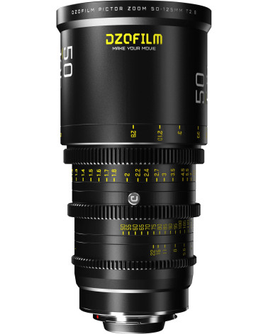 DZOFilm Pictor Zoom 50-125mm T2.8 Black PL & EF Mount (S35) | Parfocal Cine Lens for Super 35mm