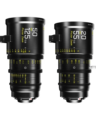 DZOFilm Pictor Zoom 2-Lens Kit (50-125mm/20-55mm T2.8) Black PL & EF Mount (S35)