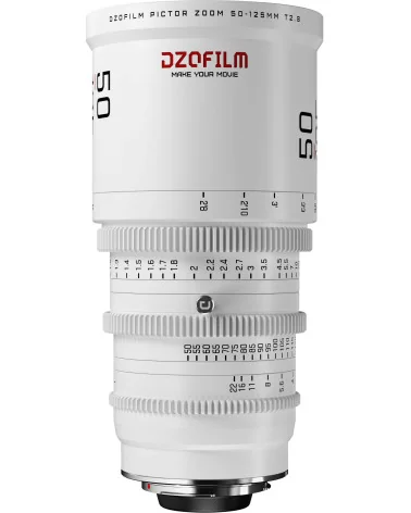 DZOFilm Pictor Zoom 3-Lens Kit (14-30/20-55/50-125 T2.8) White PL & EF Mount (S35) | Objectifs Cinéma parfocaux Super 35mm