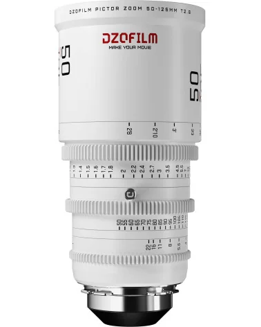 DZOFilm Pictor Zoom 3-Lens Kit (14-30/20-55/50-125 T2.8) White PL & EF Mount (S35) | Objectifs Cinéma parfocaux Super 35mm