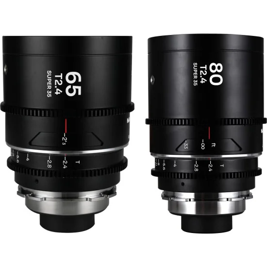Laowa Nanomorph 2-Lens Bundle 65mm, 80mm 1.5X Anamorphic S35 (Silver) PL + EF