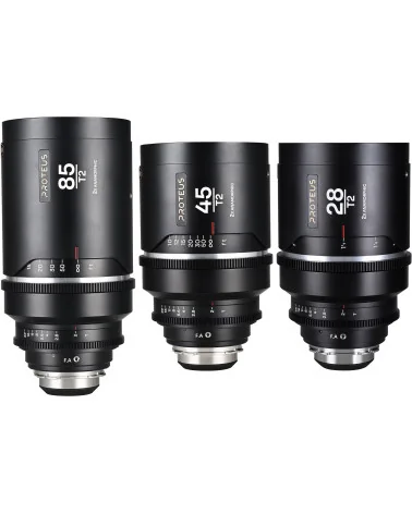 Laowa Proteus Flex 3-Lens Bundle Set A 28mm, 45mm, 85mm T2 2X Anamorphic S35 PL + EF