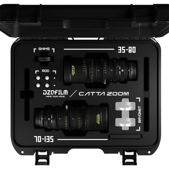 DZOFilm Catta Zoom 2-Lens Kit (35-80/70-135 T2.9) Black Sony E Mount (FF) | Objectifs Cinéma Plein format parfocaux