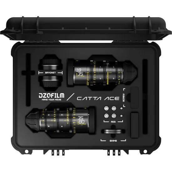 DZOFilm Catta Zoom 2-Lens Kit (18-35/35-80 T2.9) Black Sony E Mount (FF) | Objectifs Cinéma Plein format parfocaux