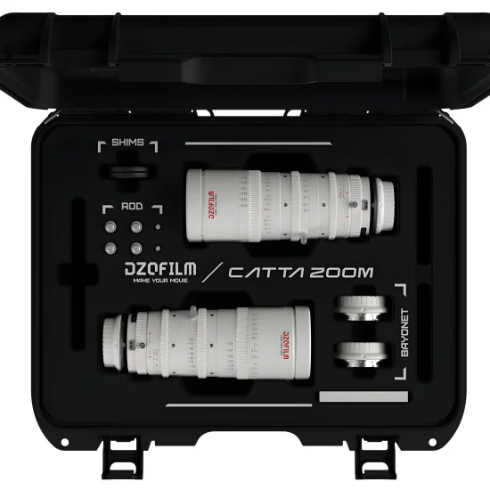 DZOFilm Catta Zoom 2-Lens Kit (18-35/35-80 T2.9) White Sony E Mount (FF) | Full Frame Parfocal Cine Lenses