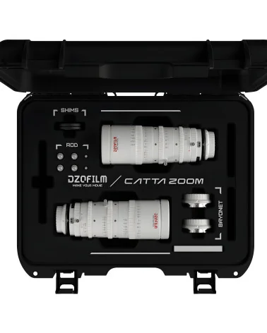 DZOFilm Catta Zoom 2-Lens Kit (18-35/35-80 T2.9) White Sony E Mount (FF) | Full Frame Parfocal Cine Lenses