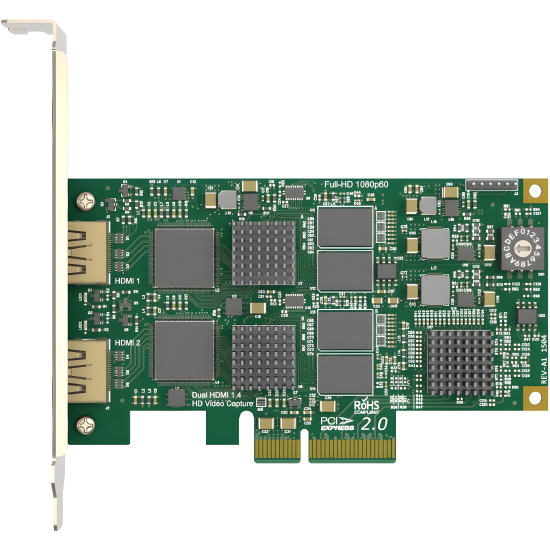 Magewell Pro Capture Dual HDMI (11080) | Dual-channel video capture card PCIe Gen2 x4